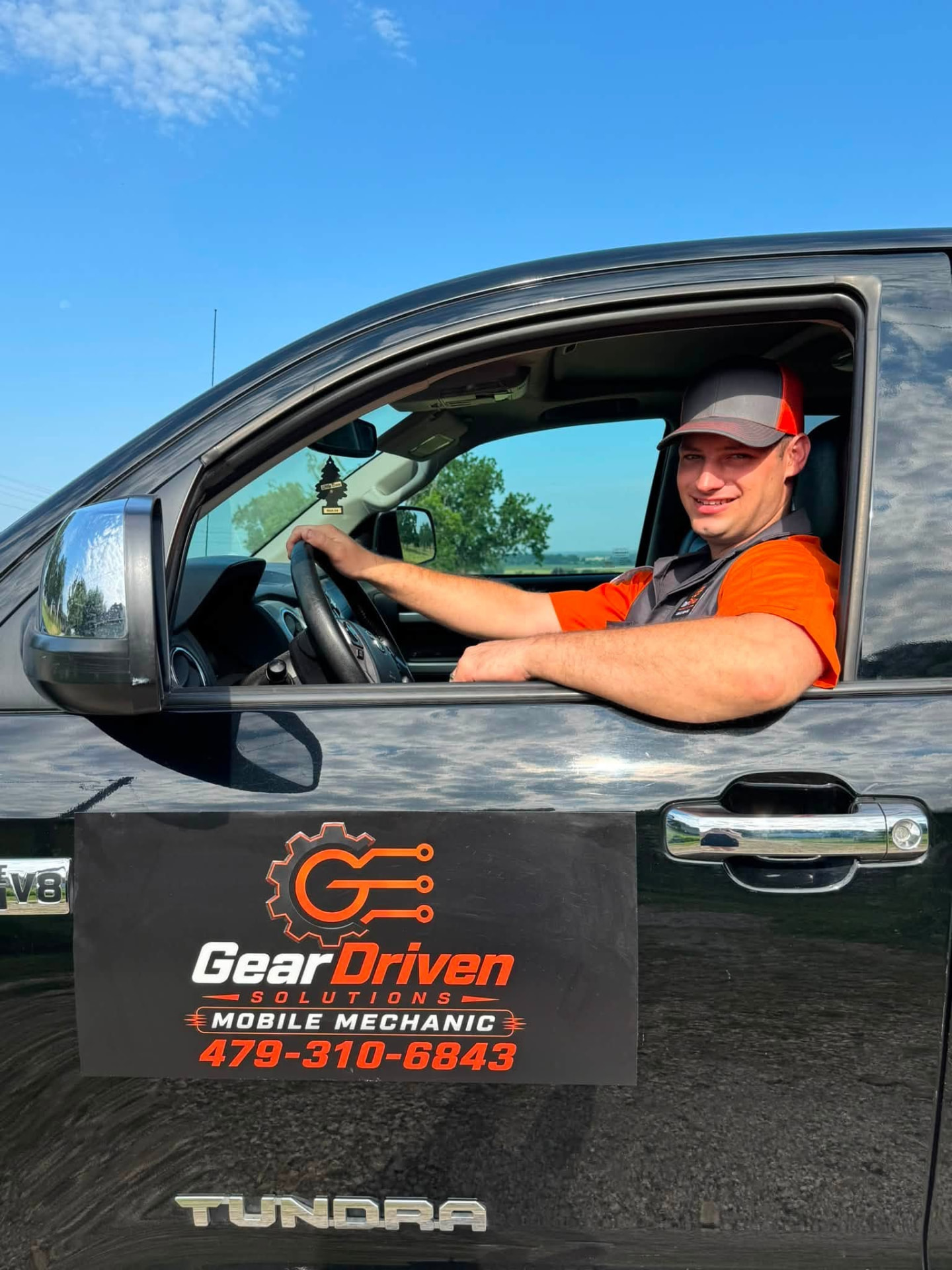 Jacob Sullivan in his Gear Driven Solutions mobile mechanic service truck